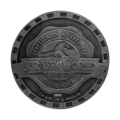 JURASSIC PARK Blue Limited Edition Coin 8 JURASSIC PARK Blue Limited Edition Coin -Wigs for Fancy Dress Sales Shop jwd02 back trans