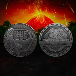 JURASSIC PARK Blue Limited Edition Coin 7 JURASSIC PARK Blue Limited Edition Coin -Wigs for Fancy Dress Sales Shop jwd02 coin