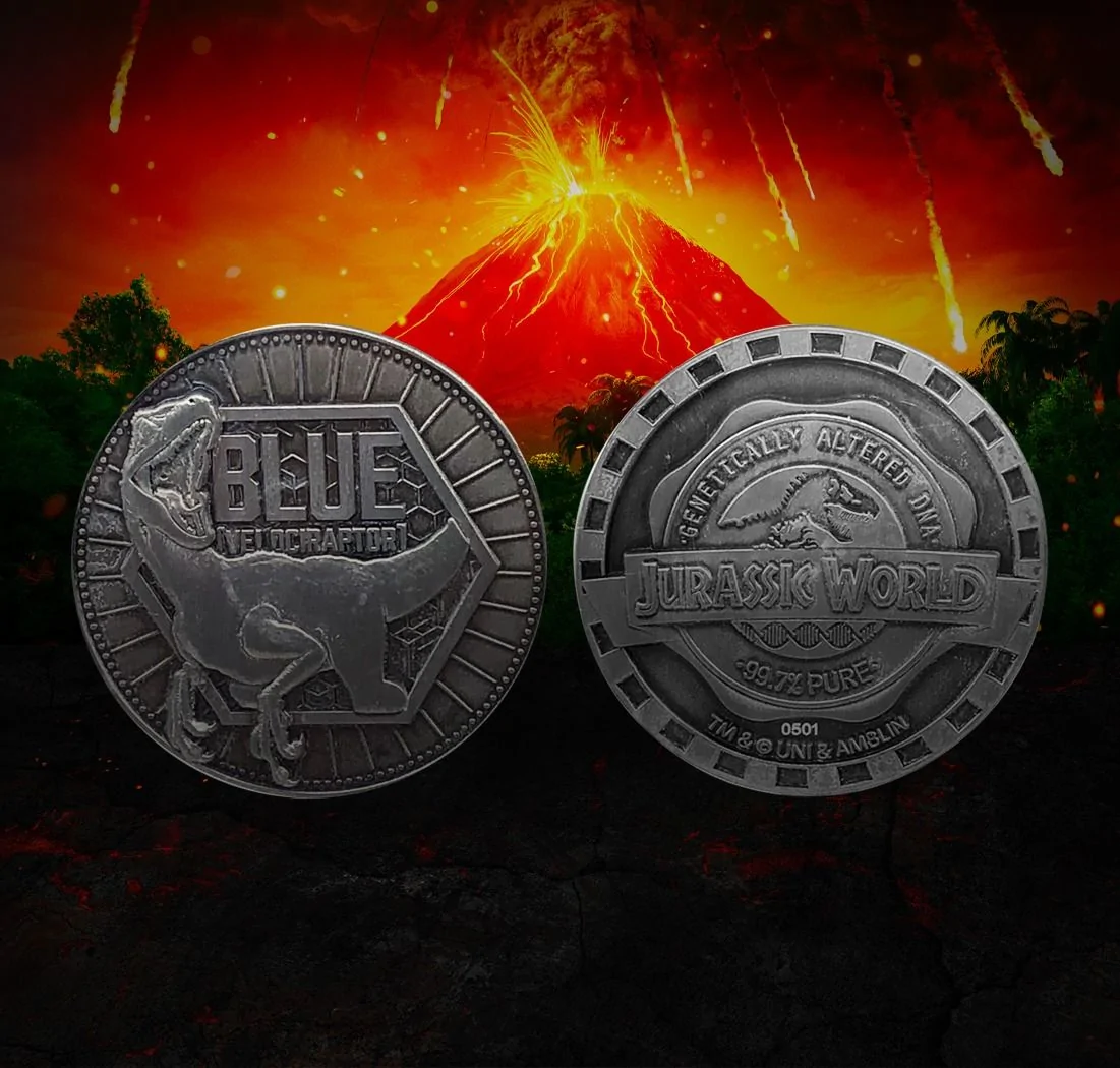 JURASSIC PARK Blue Limited Edition Coin 4 JURASSIC PARK Blue Limited Edition Coin - Image 2
