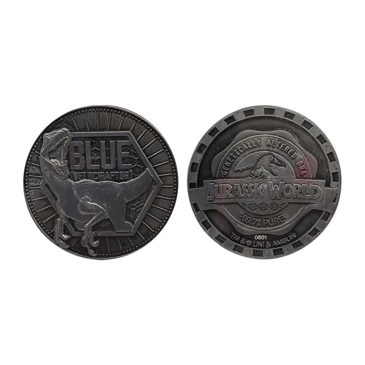 JURASSIC PARK Blue Limited Edition Coin 3 JURASSIC PARK Blue Limited Edition Coin