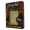Yu-Gi-Oh Blue Eyes Toon Dragon Limited Edition 24K Gold Plated Metal Card