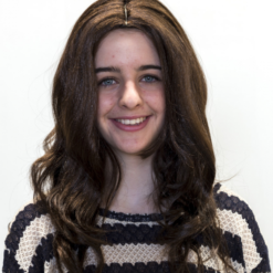 LONG BROWN WAVY WIG WITH CENTRE PART