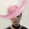 LADIES GLITTER & FEATHERED HAT IN RED, BLACK OR PINK 2 LADIES GLITTER & FEATHERED HAT IN RED, BLACK OR PINK -Wigs for Fancy Dress Sales Shop melbhat2
