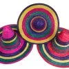 MEXICAN SOMBRERO - COLOURFUL SERAPE BANDS 1 MEXICAN SOMBRERO - COLOURFUL SERAPE BANDS -Wigs for Fancy Dress Sales Shop mhatm sombrero
