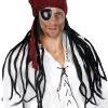 DELUXE PIRATE WIG WITH DREADS & SCARF 1 DELUXE PIRATE WIG WITH DREADS & SCARF -Wigs for Fancy Dress Sales Shop nw6465 neptune pirate