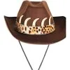 OUTBACK JUNGLE BROWN SUEDE HAT WITH CROCODILE TEETH 2 OUTBACK JUNGLE BROWN SUEDE HAT WITH CROCODILE TEETH -Wigs for Fancy Dress Sales Shop outback hat2