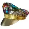 FESTIVAL HAT - BURNING MAN RAINBOW SEQUINNED -Wigs for Fancy Dress Sales Shop rainbow festival cap