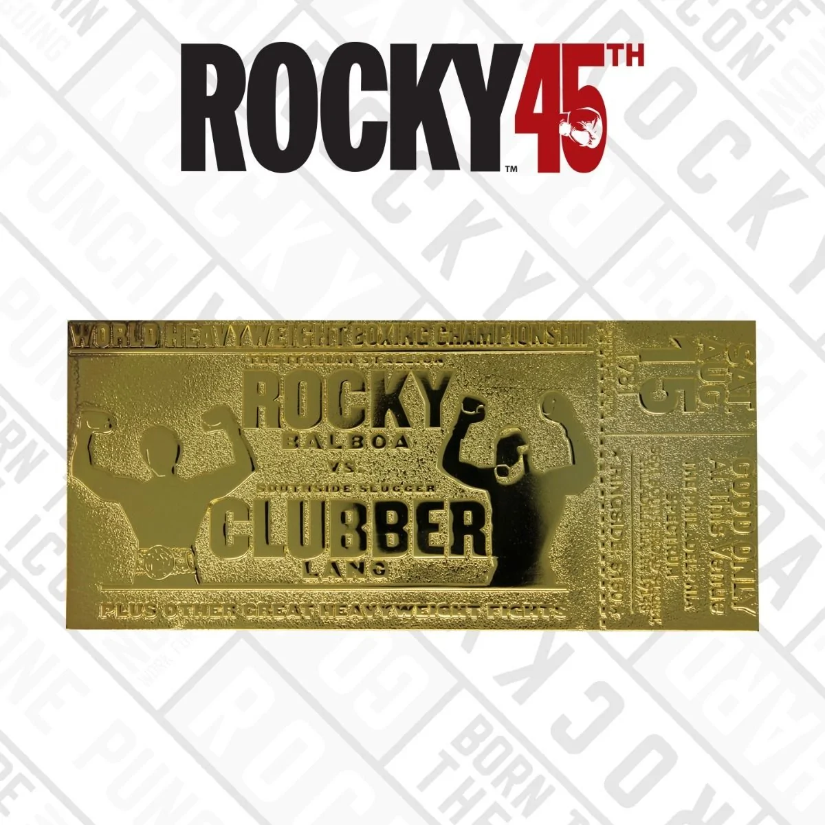 Rocky Clubber Lang 24K Gold Plated Limited Edition Fight Ticket 4 Rocky Clubber Lang 24K Gold Plated Limited Edition Fight Ticket - Image 3