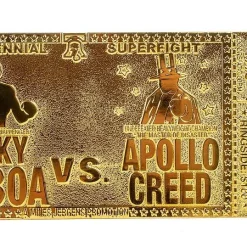 Rocky 45th Anniversary 24K Gold Plated Limited Edition Fight Ticket 17 Rocky 45th Anniversary 24K Gold Plated Limited Edition Fight Ticket -Wigs for Fancy Dress Sales Shop rocky gold fight ticket 3