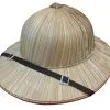 SAFARI HAT - DELUXE NATURAL CANE WITH FAUX LEATHER BAND 2 SAFARI HAT - DELUXE NATURAL CANE WITH FAUX LEATHER BAND -Wigs for Fancy Dress Sales Shop safari cane hat