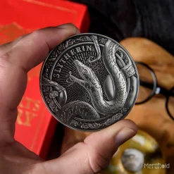 Harry Potter Slytherin Collectible Jumbo Coin -Wigs for Fancy Dress Sales Shop slytherin medallion 13 1