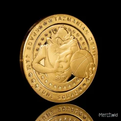 Space Jam Taz Collectible Coin 23 Space Jam Taz Collectible Coin -Wigs for Fancy Dress Sales Shop spacejam coin taz 4