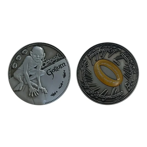 Lord Of The Rings Limited Edition Gollum Coin -Wigs for Fancy Dress Sales Shop thg lort02 front back white
