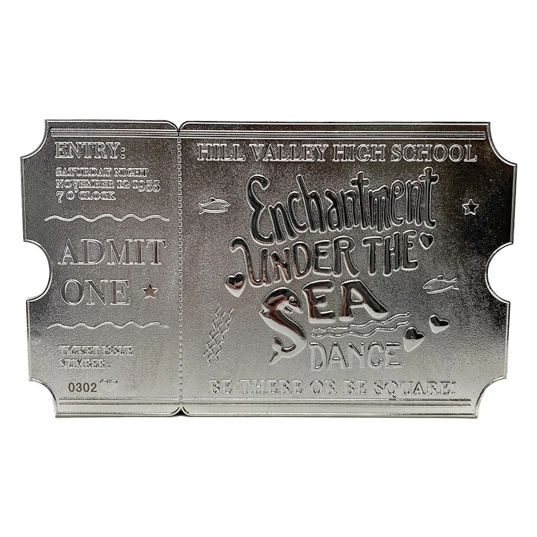 Back To The Future Limited Edition .999 Silver Plated Dance Ticket 3 Back To The Future Limited Edition .999 Silver Plated Dance Ticket
