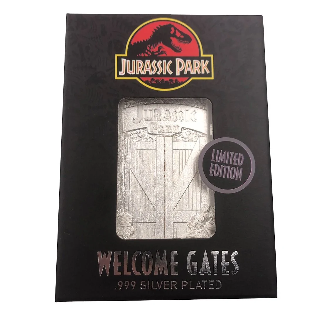 JURASSIC PARK Entrance Gates Limited Edition .999 Silver Plated Metal Card 5 JURASSIC PARK Entrance Gates Limited Edition .999 Silver Plated Metal Card - Image 3