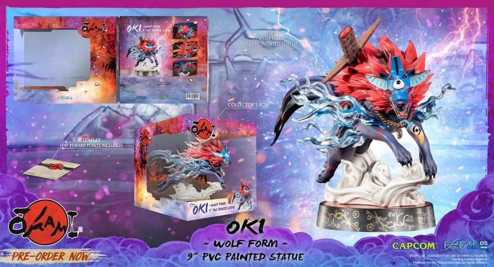 Okami F4F Oki (Wolf Form) 9 Inch PVC Figure 7 Okami F4F Oki (Wolf Form) 9 Inch PVC Figure - Image 5
