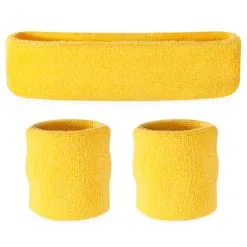 AUSSIE NEON YELLOW TENNIS SWEATBAND SET